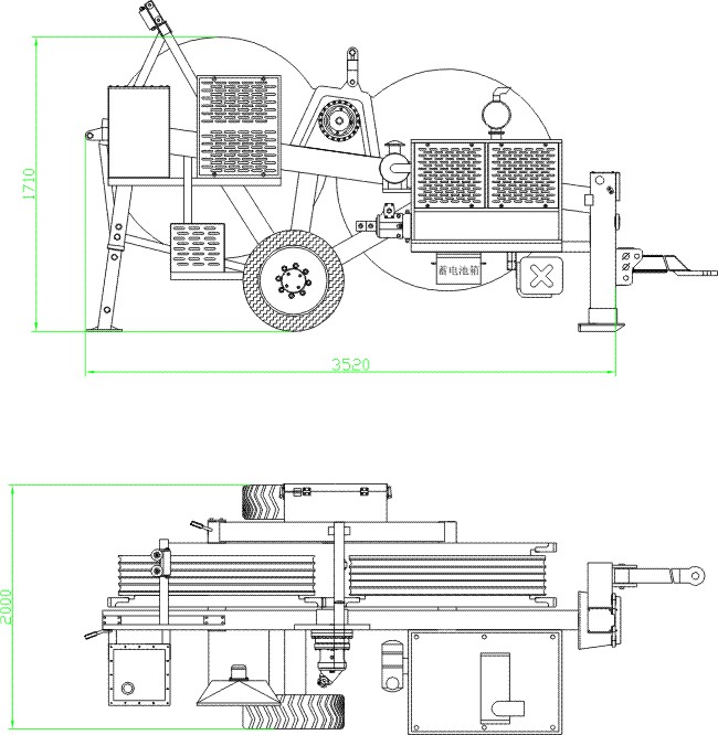 Câble hydraulique ficelant l'équipement 0