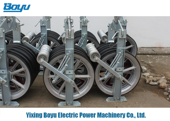 Five Bundled Conductor Pulley With Grounding Wheels Workload 40 KN